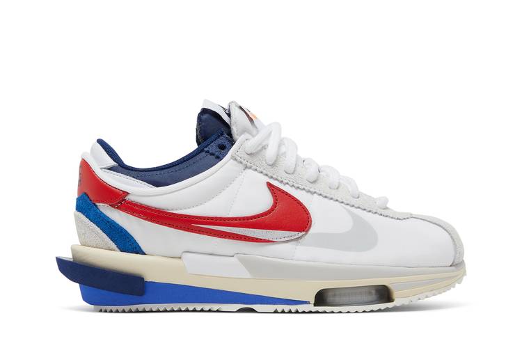 Nike Cortez 4.0 Sacai White University Red Blue - DQ0581-100