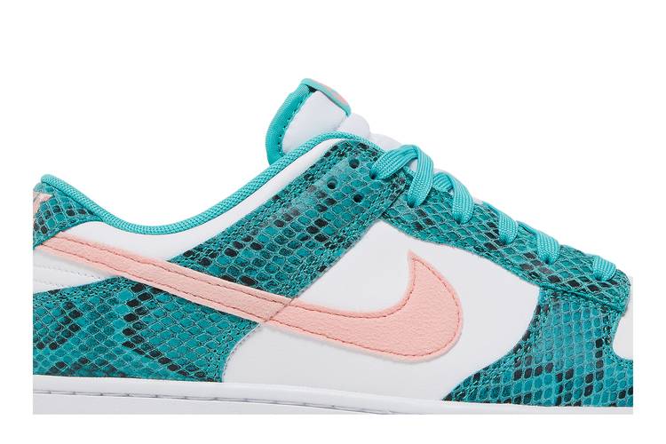 Nike Dunk Low Snakeskin Washed Teal Bleached Coral