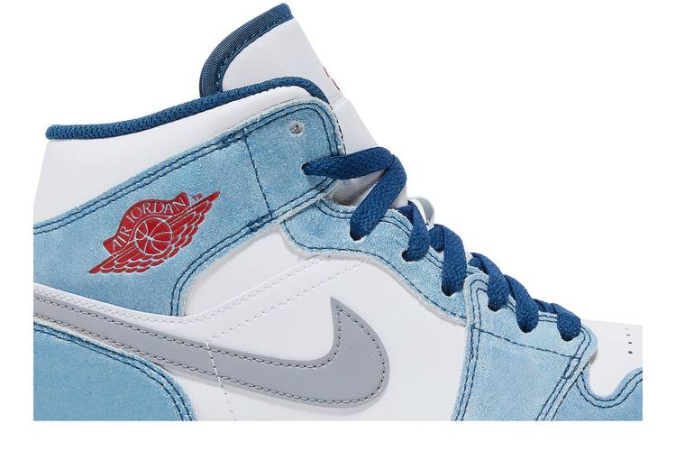 Air Jordan 1 Mid French Blue Fire Red