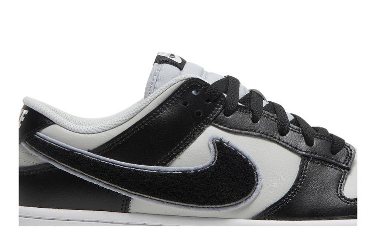 Nike Dunk Low Chenille Swoosh Grey Black