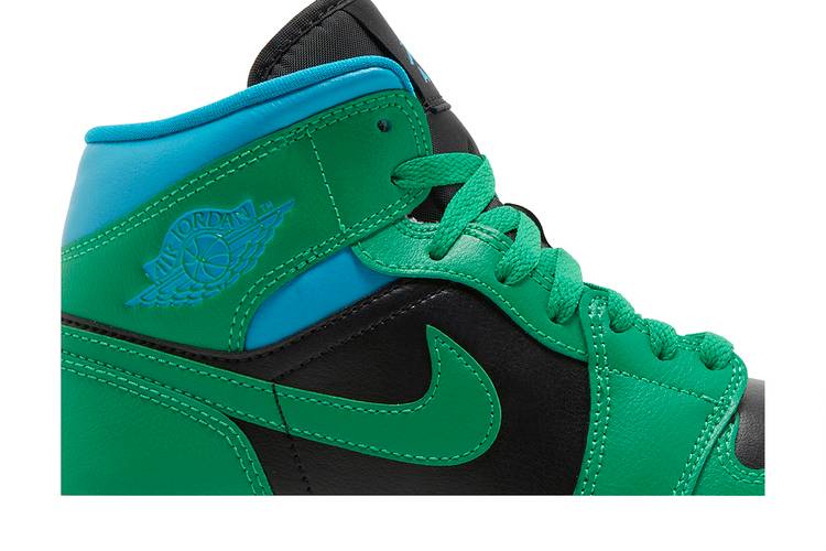 Air Jordan 1 Mid Lucky Green Aquatone