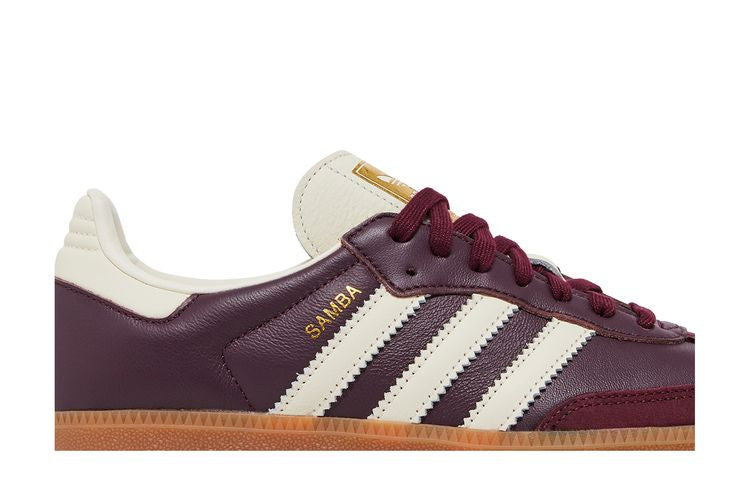 Adidas Samba OG Maroon Gold Metallic