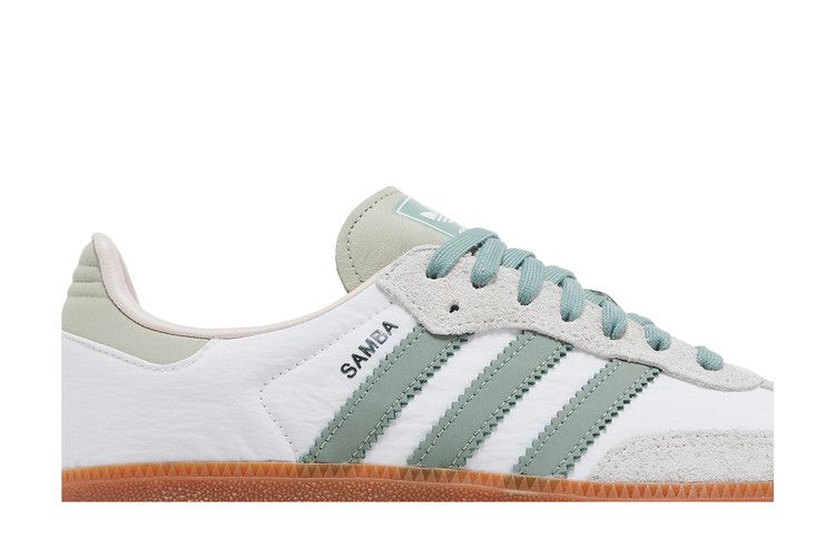 Adidas Samba OG  Cloud White Silver Green