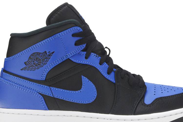 Air Jordan 1 Mid Hyper Royal Tumbled Leather