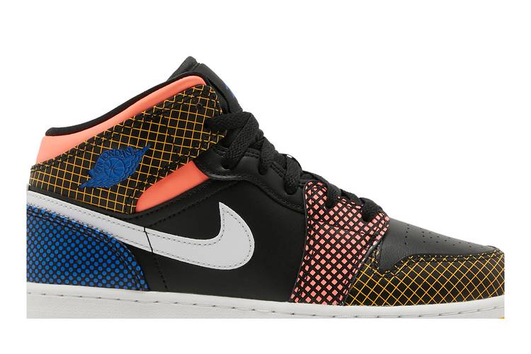 Air Jordan 1 Mid MMD Multi-Color Grid