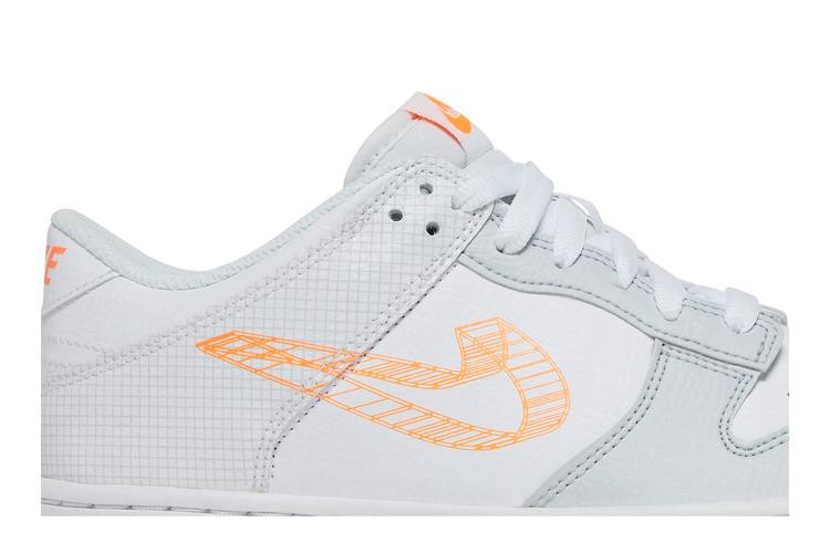 Nike Dunk Low 3D Swoosh White Grey