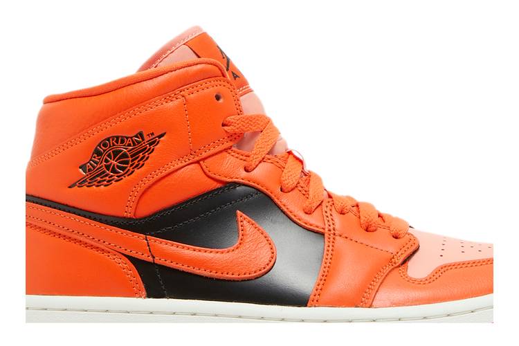 Air Jordan 1 Mid Orange Black