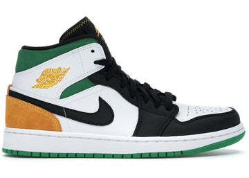 Air Jordan 1 Mid SE White Laser Orange Lucky Green