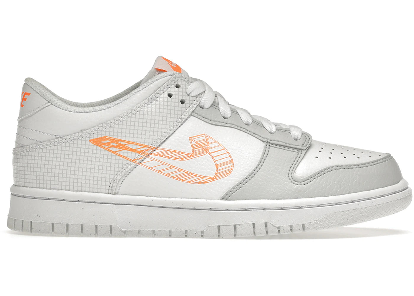 Nike Dunk Low 3D Swoosh White Grey