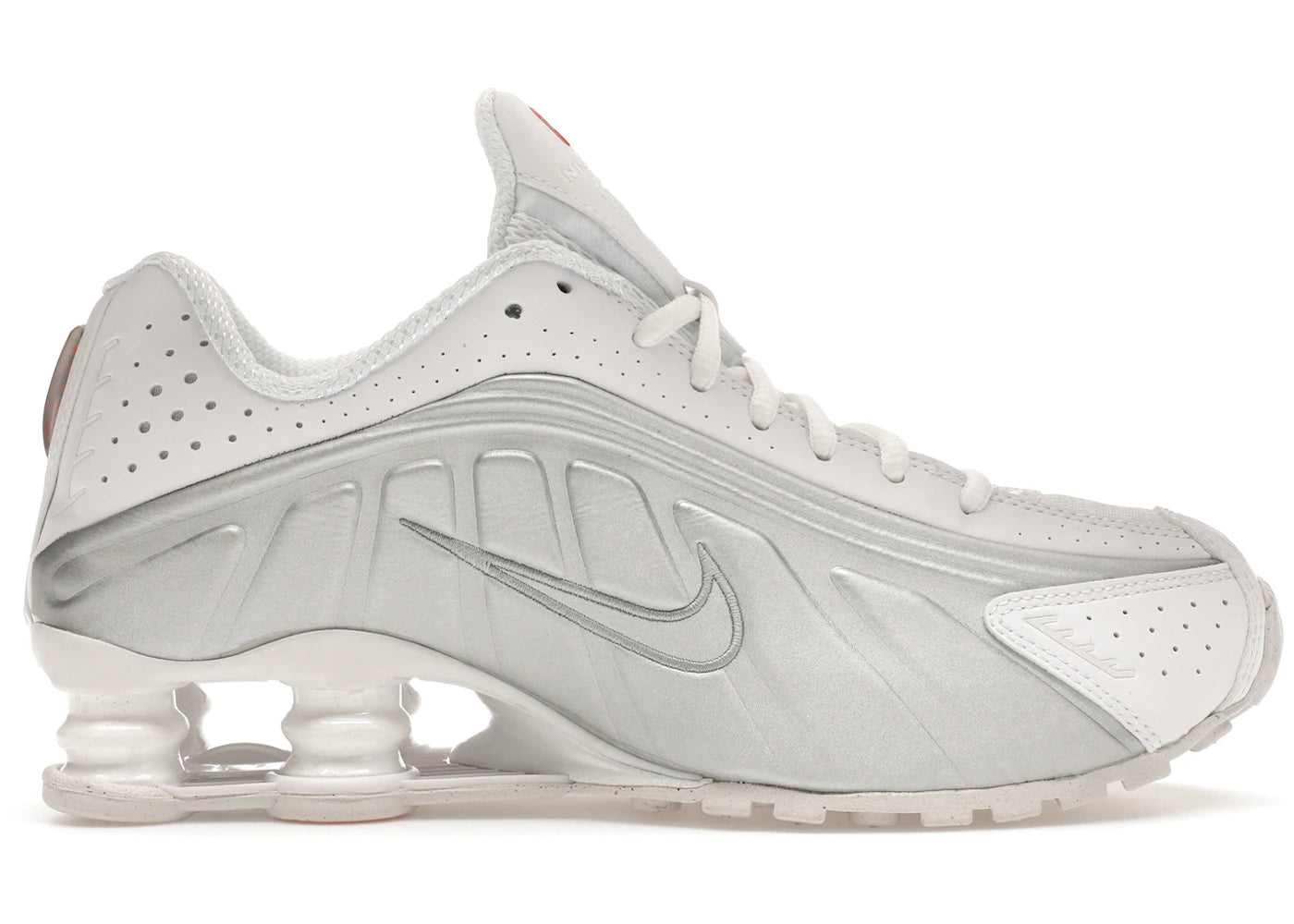 Nike Shox R4 White Metallic Silver