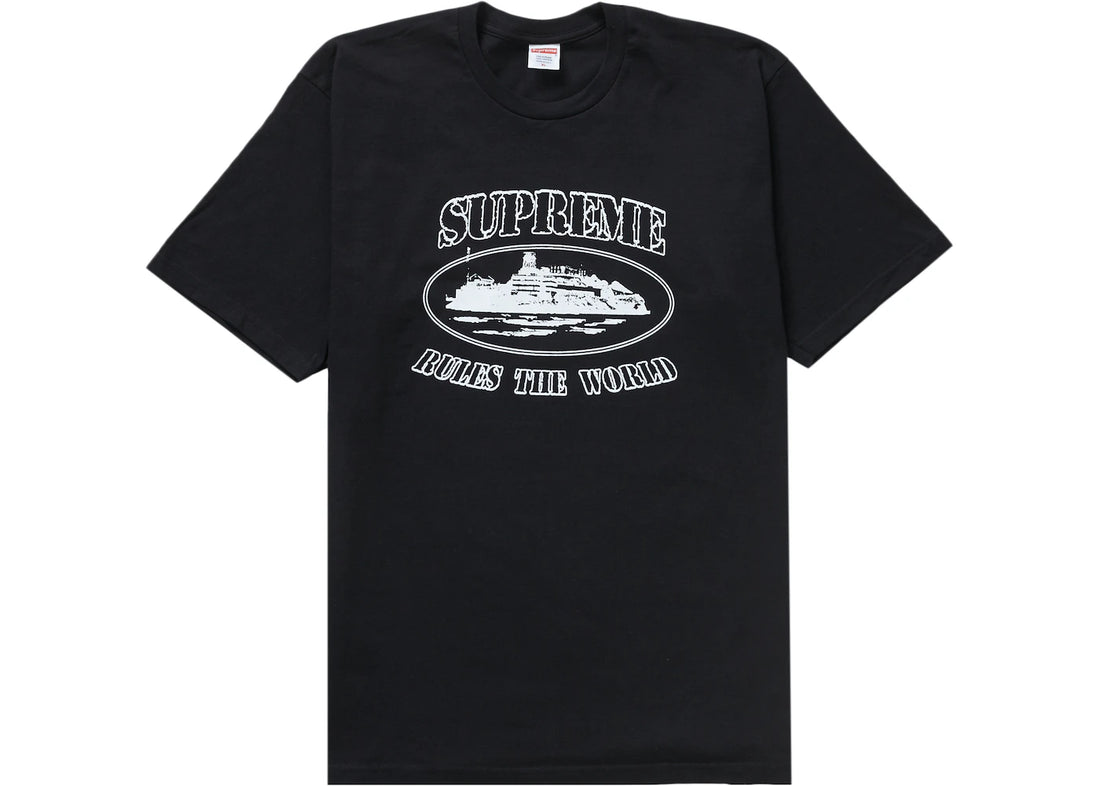 Supreme Corteiz Rules The World Tee Black - SUPR-SCRTWT-BLACK